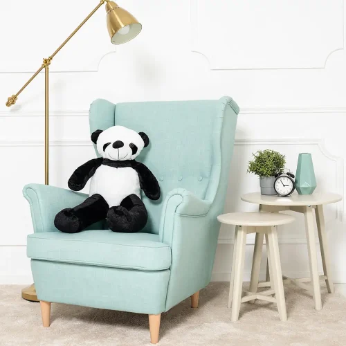 Большая плюшевая панда Teddyway Vovo, гигантский размер XXL, мягкая игрушка, 100 см, 39 дюймов, 3,3 фута, черно-белая - Teddyway