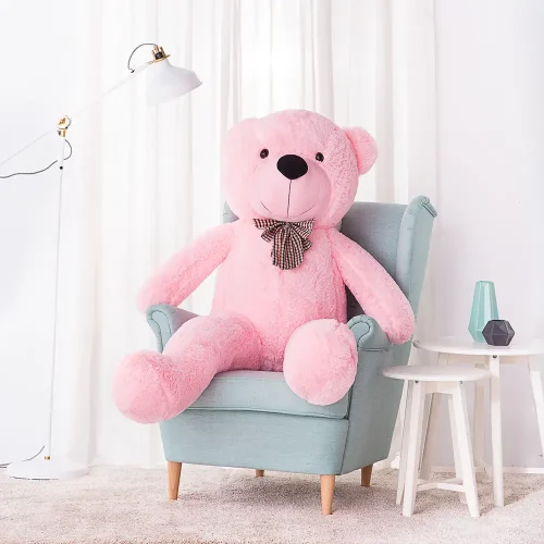 Плюшевый мишка Teddyway Popo Big Plush Teddy Bear Giant XXL, мягкая игрушка, 100 см, 39 дюймов, 3,3 фута, светло-коричневый - Teddyway