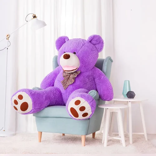 Большой плюшевый мишка Teddyway Bobo, гигантский XXL, мягкая игрушка, 100 см, 39 дюймов, 3,3 фута, светло-коричневый - Teddyway
