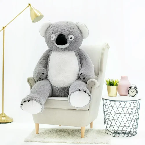 Плюшевая игрушка Teddyway Koko Big Plush Koala Giant XXL, 100 см (39 дюймов, 3,3 фута), серая - Teddyway