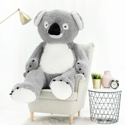 Плюшевая игрушка Teddyway Koko Big Plush Koala Giant XXL, 100 см (39 дюймов, 3,3 фута), серая - Teddyway