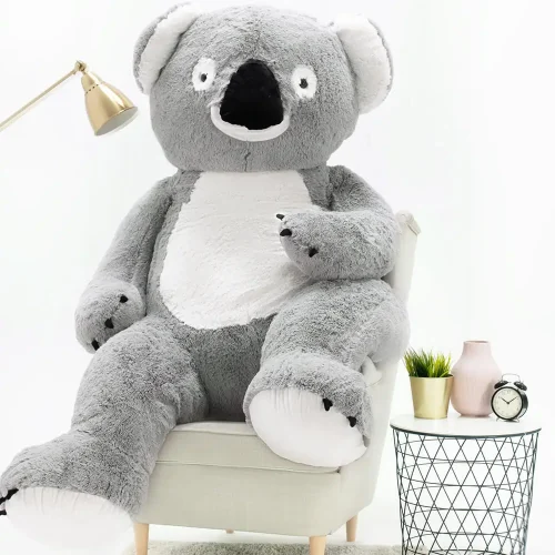 Плюшевая игрушка Teddyway Koko Big Plush Koala Giant XXL, 100 см (39 дюймов, 3,3 фута), серая - Teddyway