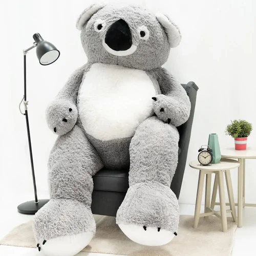 Плюшевая игрушка Teddyway Koko Big Plush Koala Giant XXL, 100 см (39 дюймов, 3,3 фута), серая - Teddyway
