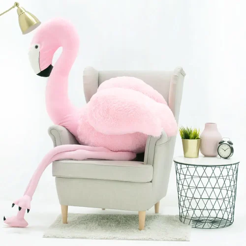 Плюшевый фламинго Teddyway Fofo Big Plush Flamingo Giant XXL, мягкая игрушка, 125 см, 49 дюймов, 4,1 фута, розовый - Teddyway