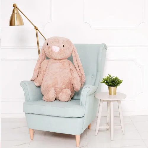 Большой плюшевый кролик Teddyway Bani, гигантский XXL, мягкая игрушка, 100 см, 39 дюймов, 3,3 фута, светло-коричневый - Teddyway