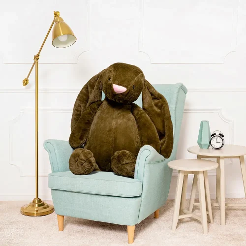 Большой плюшевый кролик Teddyway Bani, гигантский XXL, мягкая игрушка, 100 см, 39 дюймов, 3,3 фута, оливковый - Teddyway