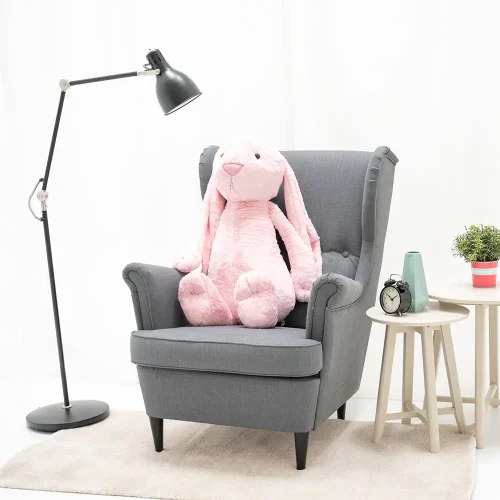 Большой плюшевый кролик Teddyway Bani, гигантский XXL, мягкая игрушка, 100 см, 39 дюймов, 3,3 фута, розовый - Teddyway