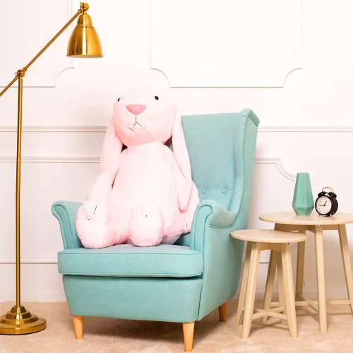 Большой плюшевый кролик Teddyway Bani, гигантский XXL, мягкая игрушка, 120 см, 47 дюймов, 3,9 фута, розовый - Teddyway