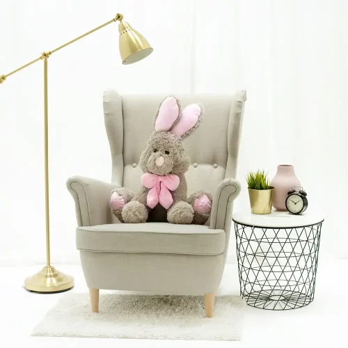 Большой плюшевый кролик Teddyway Vuni, гигантский XXL, мягкая игрушка, 70 см, 27 дюймов, 2,3 фута, серый - Teddyway