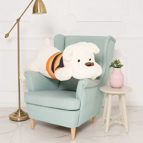 Мягкая плюшевая собачка Teddyway Dami, 70 см (27 дюймов, 2,3 фута), белая - Teddyway