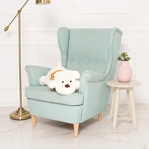 Мягкая плюшевая собачка Teddyway Dami, 70 см (27 дюймов, 2,3 фута), белая - Teddyway