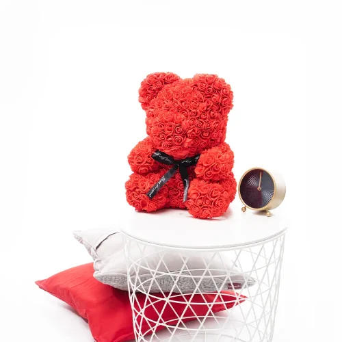 Искусственные розы Teddyway Onis Rose Teddy Bear, цветочный подарок, 25 см, 10 дюймов, 0,8 фута, красные - Teddyway